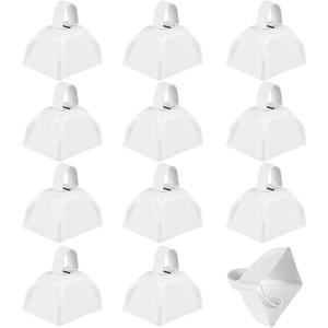 Metal Cowbells - 12 Pack, 3 Inch White Cow Bells for Sporting Events, Cheering, Spirit, Loud Cow Bell Ideal Hand Percussion Cowbells Noise Makers for Sporting Events, Football Games, and Celebrations