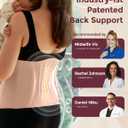 Momcozy Ergowrap Postpartum Belly Band for C-Section Recovery and Vaginal Birth, Abdominal Binder with 3D Lifting & Ergonomic Back Support, Seamless Belly Wrap Shapewear for Post Surgery Recovery, L