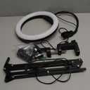 UBeesize 10" Ring Light with Overhead Phone Mount, LED Selfie Light with Stand and Phone Holder, Desk Light for iPhone, Desk Tripod for Video Recording, YouTube, TikTok, Live Stream, Cooking, Vlog