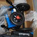 Knee Scooter, All Terrain Foldable Knee Scooter Walker, Disc Brake Knee Walker for Foot Injuries Compact Crutches Alternative (Blue)