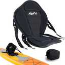 NEW-Vi Universal Deluxe Detachable Kayak Seat Paddle Board Seat Canoe Seat Kayak Seats with Back Support, 4 Adjustable Straps High Back Support, Form-Fitting for Kayaks SUP Fishing Boat Rowboat