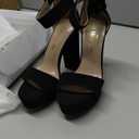 DREAM PAIRS Women's Platform Heel Sandals, Open Toe Ankle Strap Heel Fashion Wedding Party Dress Sandals Shoes Size 5 Black