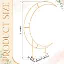 Geetery 7.51ft Gold Crescent Moon Wedding Arch Metal Backdrop Stand