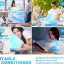 Portable Air Conditioners, Mini Air Conditioner Personal Evaporative Air Cooler with 4 Speeds 7 Colors, 600ML Portable Ac Unit Fan 2 Cool Mist Cooling Fan for Room Office Car