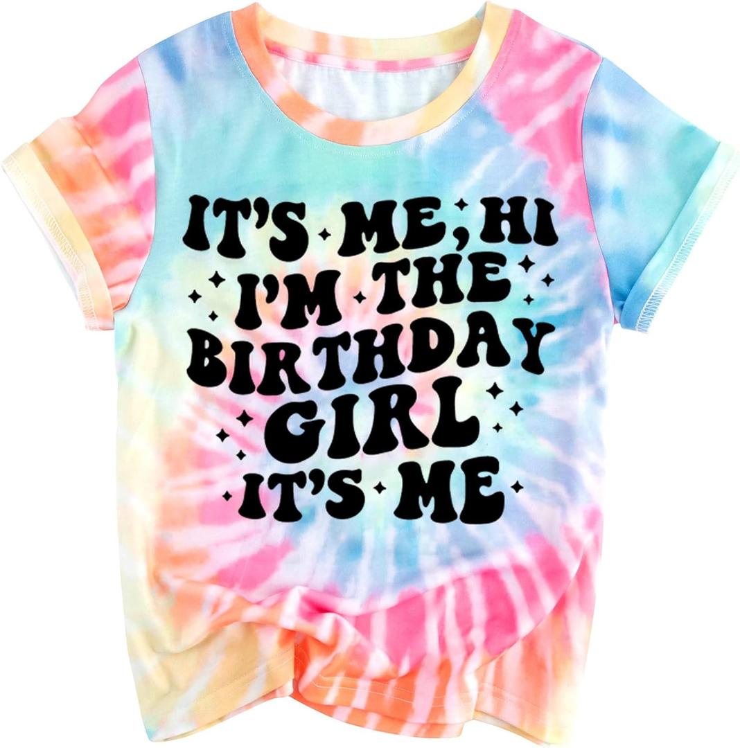 Birthday Girl Shirt Its Me Hi Im The Birthday Girl Its Me T-Shirts Kids Short Sleeve Tee Outfit 5-14 Year (11-12 Years)