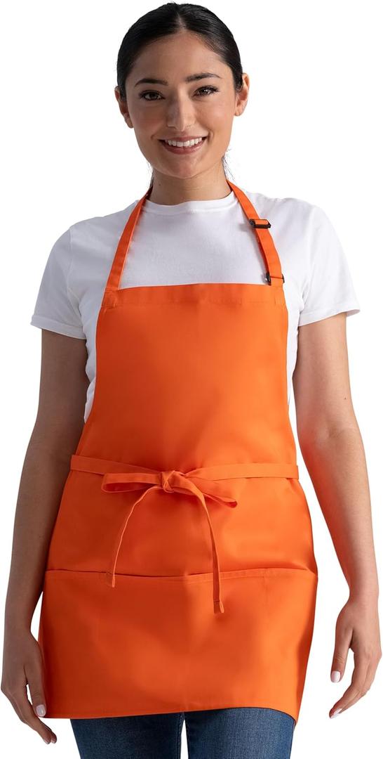 Chef Works Unisex Three Pocket Apron (Tangerine)