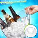 Cunhill 24 Pieces Plastic Clear Ice Bucket with Scoops Clear Acrylic Ice Tub Plastic Bucket Party Beverage Chiller Bin Parties Tub for Champagne or Beer (4 Liters)
