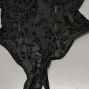 Avidlove Women’s Mesh Bodysuit Sexy V Neck Backless Sleeveless Tank Thong Body Suits Outfits for Going Out, Size M