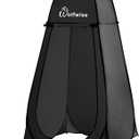 Wolfwise Pop Up Shower Tent for Camping Essentials, Portable Instant Changing Tent with Ventilation Window & Carry Bag, Privacy Dressing Room Bathroom Toilet for Beach & Outdoor, Standard, Dark Black