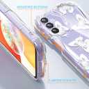 2 x Compatible for Samsung Galaxy A14 5G Case, Pretty Butterfly Print Three-Dimensional Wave Clear Case for Girls Women, Soft Full Package Anti-Fall Cover for Galaxy A14 5G, White Butterfly