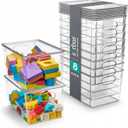 Sorbus Large Clear Plastic Bins with Lids  Stackable Organizer for Toys, Clothes, Medicine, Makeup, Closet, Art Supplies, Bathroom, Shoes  8 Pack