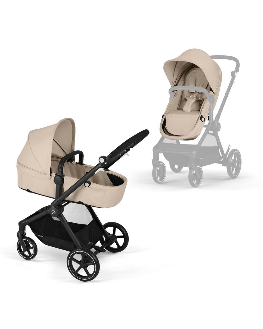 Cybex EOS 2-in-1 Baby Stroller for Newborn, Infant to Toddler- Almond Beige