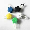 Marine Color 5 pcs Colorful dosing Pump Head pumphead, Spare Part for dosing Pump,Working with DP4 mc03m, Food Level Silicone dosing Tube