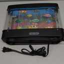 Artificial Fish Tank Virtual Ocean Toy with 2H or 6H Timer, Dimmable Lights, Mini Desk Decor, Colorful Aquarium, Motion Lamp Night Light for Kids with Moving Fish