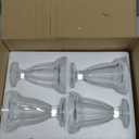Chefcaptain Set Of 4 Extra Large 10 Oz Milkshake Glasses And Sundae Cups, Thick Clear Glass Tulip Design, Zero Lead Dishwasher Safe