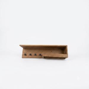 Coat Rack Wall Mount with Shelf, Coat Hanger Wall Mount with Key Hooks and Mail Holder, Wood Entryway Floating Shelf with Hooks and Storage, Hat Rack for Wall Key Holder Mail Organizer