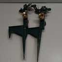 Biswing 2 Pack Impact Sprinkler Head on Metal Step Spike, Heavy Duty Zinc Alloy Lawn Sprinkler, Adjustable Coverage Nozzle on Sturdy Spike Base, 360 Degree Large Area Irrigation, Green