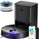 MONSGA Robot Vacuum and Mop Combo, 6000Pa Robotic Vacuum with 3.5L Self Emptying Station, Lidar Navigation Robot Vacuum Cleaner, 180mins Runtime, APP/Remote/Voice Control, for Hard Floors and Carpets
