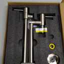 KES Kitchen Pot Filler Folding Faucet Brass Double Joint Swing Arm Sink Faucet Articulating Wall Mount Two Handle Brushed Nickel, KN926LFF18-BN