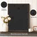 Picrit 12x16 Picture Frame Set of 2, Solid Wood and Black Backboard, Displays 8.5 x 11 with Mat or 12x16 Without Mat, Wall Mounted, Wall Gallery Photo Frames for Home Decor, Walnut Brown Wood Grain