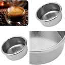 Stainless Steel Filter,Coffee Machine Accessories,UltraFine filtration Basket, Double Cup Coffe Strainer, Forcing Multihole leach Strainerfor Espresso Maker, Home Office