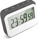 VPAL Digital Kitchen Timer 12/24 Hours Alarm Clock with Magnetic Back and Retractable Stand, Large LCD Display