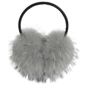 Dufnfn Women's Faux Fur Ear Muffs For Winter Women - Warm Faux Fur Fuzzy Ear Muffs Windproof Cold Weather Ear Warmersgray