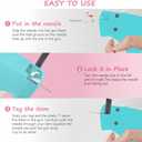 Stitch Gun for Clothes, Tagging Gun for Clothing Quick Fixes - Price Tag Gun with 6 Fine Needle, 1000 Black Fasteners & 1000 DarkSlateGray1+Snow