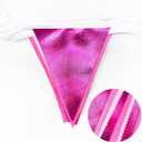 32Ft Metallic Hot Pink Triangle Flag Fabric Banner Pennant Bunting Garland Streamers for Wedding, Baby Shower, Birthday, Home, Nursery, Outdoor, Garden Party Decor