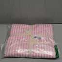 JELLYMONI Queen Duvet Cover Set, Cotton Duvet Cover 2 Pieces with Zipper Closure, 1 Duvet Cover and 2 Pillowcases(Pink with White Striped) (0808)