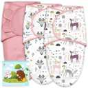 Cute Castle 3-Pack Baby Swaddle Sleep Sacks - Newborn Swaddle Sack - Ergonomic Baby Swaddles Blanket Warp for Boys and Girls - Baby Essentials (0-3 Months - Pink) (One Size)