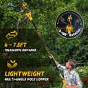 Cordless Pruning Shears with Pole for Dewalt 20V Battery, Brushless Pruner with 1.2" Cutting Diameter, Up to 13FT MAX Reach, LCD Display, for Gardening Tree Pruning (NO Battery)