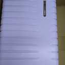 Traveler's Choice Archer Polycarbonate Hardside Spinner Luggage Set, Tie Down Straps, Purple, Carry-On 21-Inch