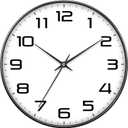 Silent Wall Clock with Extra Large Numbers - 10 Inch Modern Battery Operated Analog Clock, Tempered Glass, Non-Ticking Wall Clocks for Living Room, Bedroom, Kitchen, Office, Classroom, Black