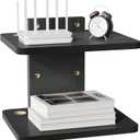 WALI Floating TV Shelf, 2 Tier Projector Shelf for DVD Players, Routers, Game Consoles, Cable Boxes, Living Room Decor Accessories, Wall Mount Shelves Holds Up to 22lbs (CS202NB), 2-Shelf, Black