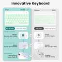 OYEEICE for iPad Pro 4th / 3th / 2th/ 1th Generation Case with Keyboard 11'', Detachable 7 Color Backlit Keyboard with Pen Holder for iPad Air 6th/ 5th/ 4th 10.9" Gen- Green