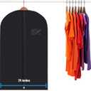 Plixio 40" Black Garment Bags Suit Bag for Travel & Clothing Storage of Dresses, Shirts, Fur Coats, Dance Costumes - Hanging Suit Cover for Men Women Closet Storage Garment Protector (10 Pack)