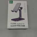 OCYCLONE Phone Stand, Adjustable Height and Angle Foldable Cell Phone Stand Holder for Desk, Taller iPhone Stand Compatible with 4.7"-13" Smartphones iPad Tablet, Black