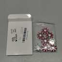 Knitgrip 8 Pcs Rhinestone Flower Button Covers for Women 30mm Clips Buttons Jewelry Clip Crystal Button for Crafting DIY Clothing(Red, Horse Eye)