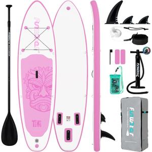 FunWater 8'/10'/10'6"/11'6" Inflatable Stand Up Paddle Board with Premium SUP Paddleboard Accessories, Wide Stable Anti-Slip EVA Deck,Paddle Boards for Adults & Youth of All Skill Levels