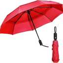 Mr. Pen- Windproof Travel Umbrella, Small Water-Resistant Automatic Folding Umbrella for Rain and Sun, Light, Compact and Portable for Women & Men, Fits Car & Backpack (Fiery Red)
