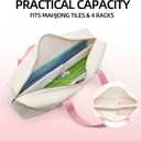Mahjong Rack Bag with Dividers, Storage for Pushers, Pink 20inch, 20.8 x 5.1 x 6.7 Inches / 53 x 13 x 17 cm