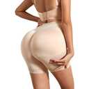 WEICHENS Women Bigger Butt Enhancer Butt Lifter Padded Lace Shapewear Control Panties Seamless Thicker Fake Buttock Underwear Beige L