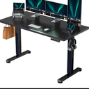 ErGear Electric Standing Desk, 55‘’x28‘’ Height Adjustable Sit Stand up Desk, 4 Memory Computer Home Office Desk Standing Table with Splice Board (Black)