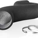 AC Infinity Flexible 6-Inch Aluminum Ducting, Heavy-Duty Four-Layer Protection, 8-Feet Long for Heating Cooling Ventilation and Exhaust