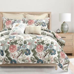Lush Decor Sydney Floral Comforter Set, 7 Piece Set, King, Green & Blue - Fully Styled Bedding King Size Comforter Set - Colorful Floral Print - Cottage Core Decor - Coquette Bedding Lush Decor Sydney Floral Comforter Set, 7 Piece Set, King, Green & Blue - Fully Styled Bedding King Size Comforter Set - Colorful Floral Print - Cottage Core Decor - Coquette Bedding