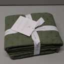 Levtex Home - Cross Stitch Forest Green - Euro Shams Set of Two - (26x26in.), No Insert - Cross Stitched Pattern - Cotton Fabric