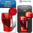 Tail Lights Compatible with 2020-2022 Ford F250 F350 Super Duty Halogen w/Blind Spot (Module Not Included) Rear Lamp Assembly Replace F02800279 LC3Z13405A (Left Driver Side)