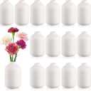 Tioncy 15 Set 5.5"*3" White Ceramic Bud Vases Bulk Boho Valentine's Day Decoration Centerpieces Small Flower White Ceramic Vases for Dry Flowers Pampas Grass Home Wedding DIY Table Decor