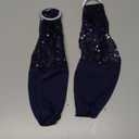 Dimatic 50 PCS Stretch Sequin Chair Sashes Chair Stretchy Spandex Bands for Wedding Reception Events Banquets Chairs Decoration (Navy)